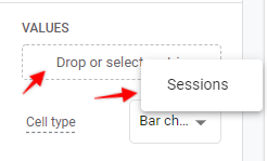 Add session metric in a custom report