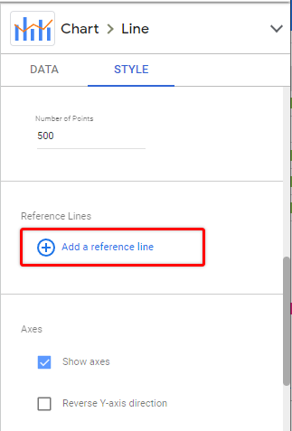 Add reference line in Data Studio