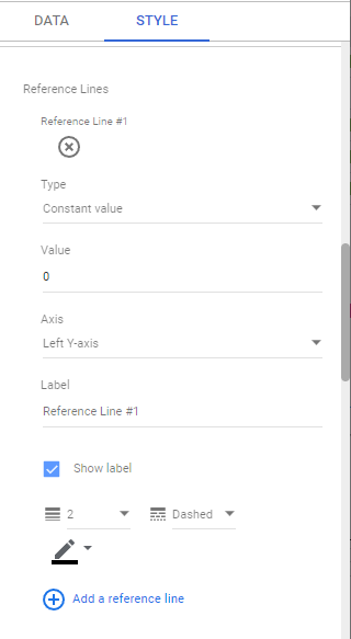 Reference line settings overview