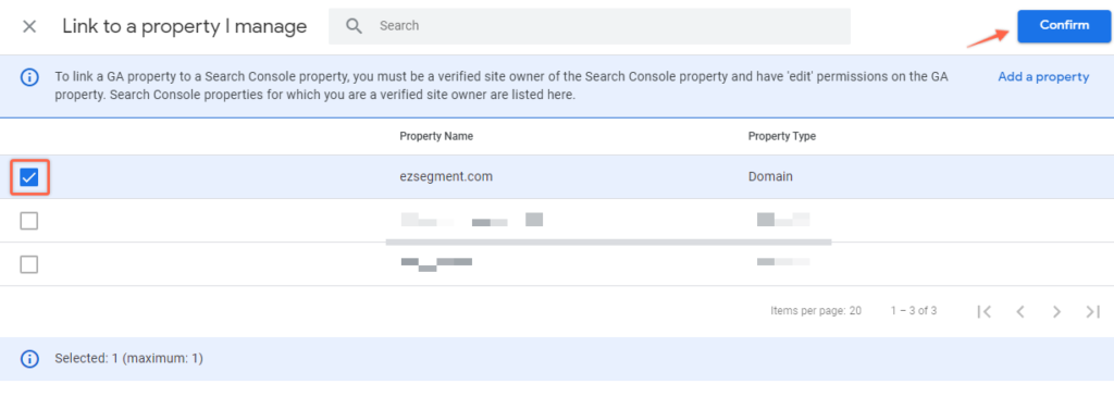 Link Search console to GA4