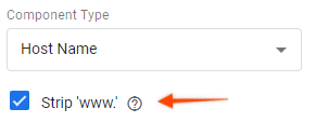 Strip www from hostname in Google Tag manager