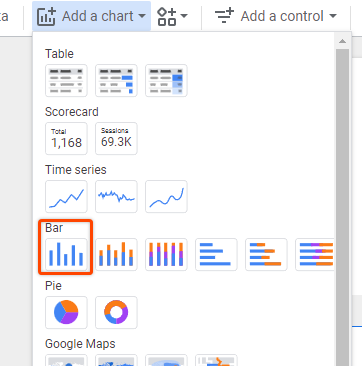 Adding a bar chart