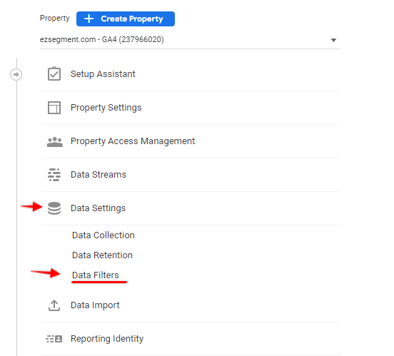 Data filters in GA4