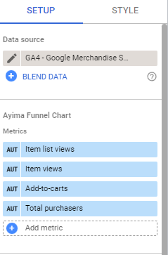 Metric selection for community connector