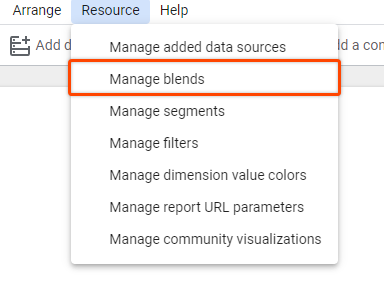 managing blends in data studio