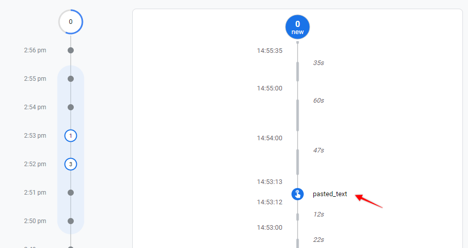 Pasted text event in GA4 DebugView